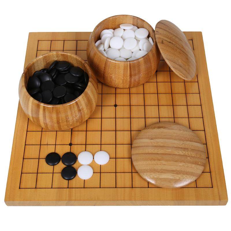 楠竹碳化新榧木儿童练习入门围棋