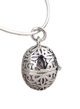 纯银随身文艺风空心装东西嘎乌盒