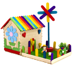 雪糕棒diy手工制作冰棒棍建筑模型木板材料冰棍棒木条木片雪糕棍