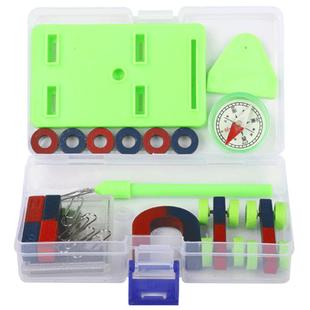 小学磁铁实验套装科学小实验套装磁铁二年级下册吸铁石磁铁学生用物理趣味玩具磁悬浮U型条形指南针全套装盒