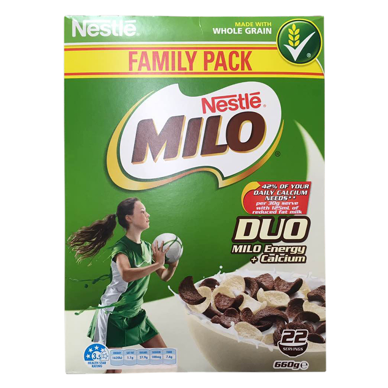 澳洲雀巢美禄Nestle Milo麦片巧克力味健康营养谷物即食早餐直邮