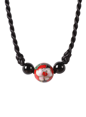 原创民族风手工项链景泰蓝短款