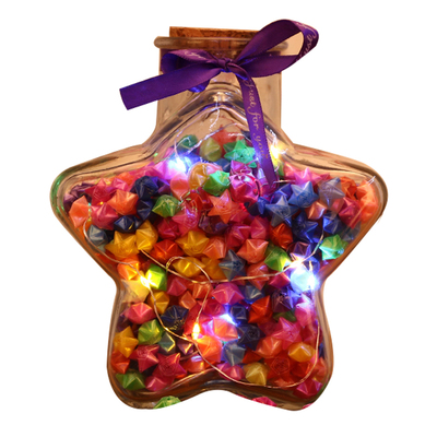 荧光纯色套装折叠许愿幸运星