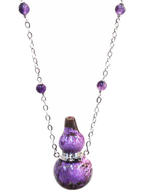 精油纯银保健开运香氛饰品紫玉石