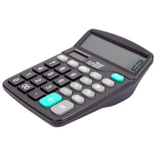 晨光标朗会计专用语音计算器 太阳能纽扣双电池计算机 学生办公用桌面型小号便携计算器ADG98837