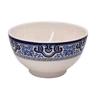 五和A5食品纯密胺餐具饭碗宝宝练习耐摔仿瓷中国风青花碗餐厅饭馆