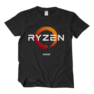 AMD RYZEN锐龙线程撕裂者夏季纯棉圆领短袖T恤极客信仰上衣半袖衫