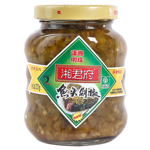 湘君府辣椒酱鱼头剁椒青红蒜蓉纯鲜精制贡菜剁香辣酱开味下饭蒸鱼