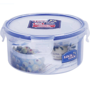 正品乐扣乐扣塑料保鲜盒圆形微波炉饭盒食品密封盒 HPL933 600ml
