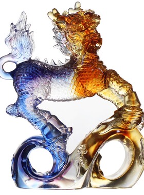 古法琉璃开业乔迁居家送子麒麟