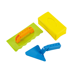 Hape沙滩玩具建筑工具套砖匠模型抹子三角铲儿童挖沙子土宝宝玩雪