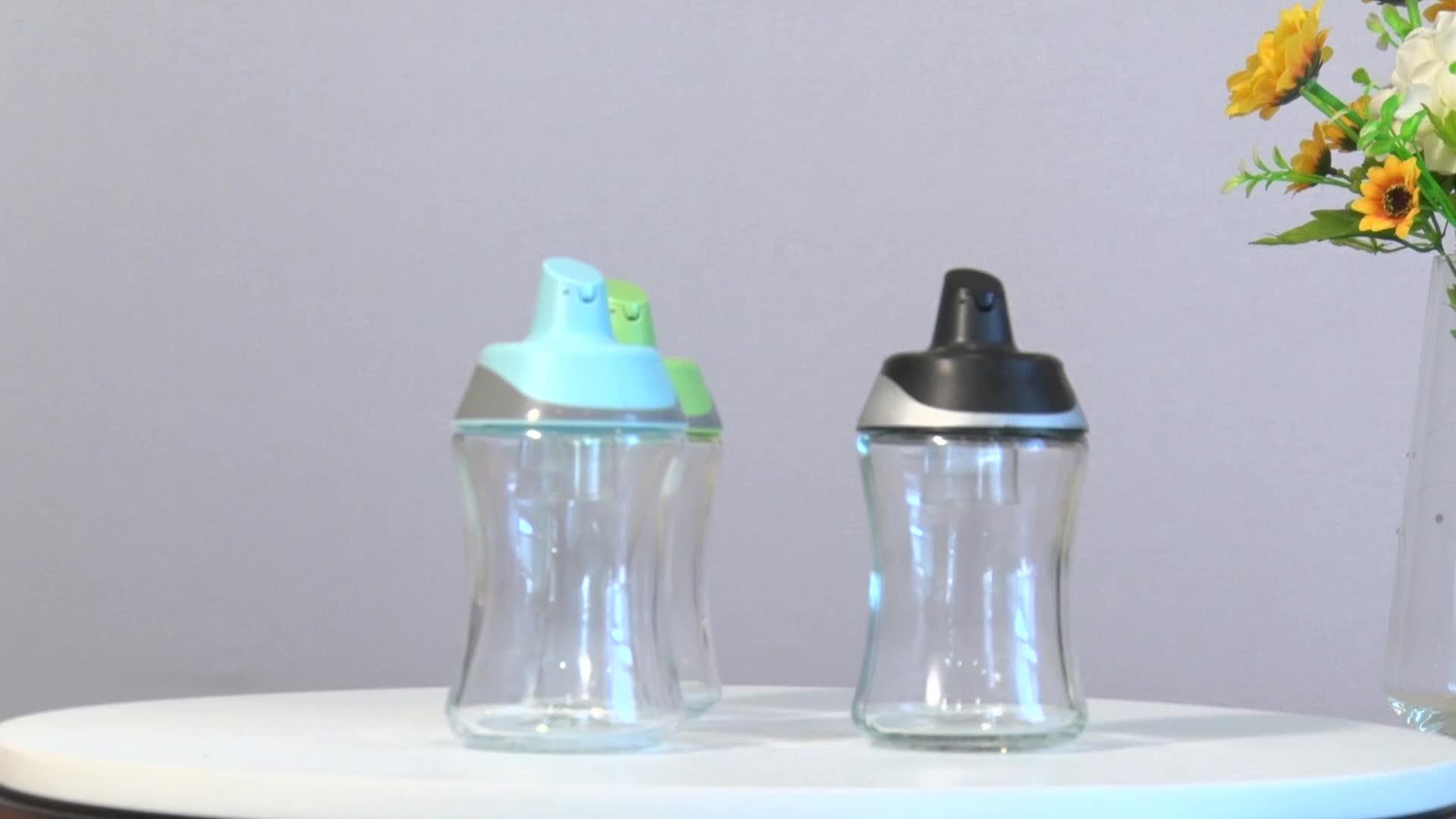 Sinoglass Trade Assurance 220ml Jar Measured Pour Glass Sugar Dispenser