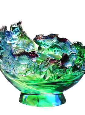 古法琉璃金玉满堂居家开业礼品