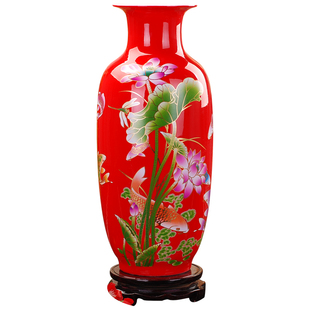 景德镇陶瓷器干花花瓶摆件插花家居工艺品摆件现代居家装饰品摆设