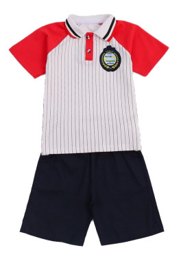 小学生校服夏装儿童短袖运动套装条纹英伦风班服两件套幼儿园园服