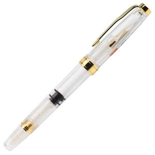 永生3011透明示范活塞大容量钢笔三年级学生专用贵妃笔尖特细0.38学生日常作业书法钢笔式新毛笔练习彩墨钢笔