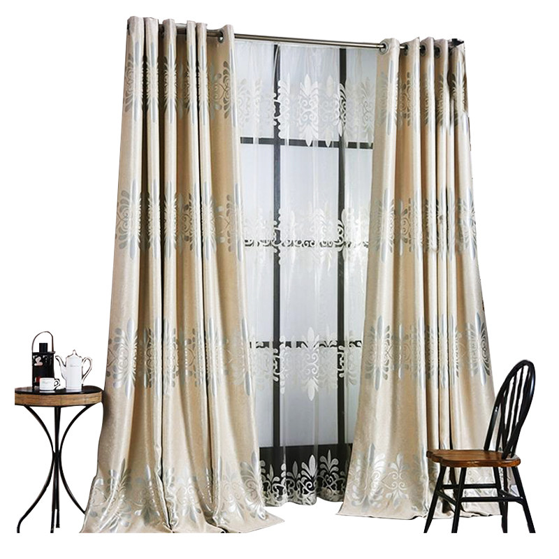 成品加厚欧式风隔热布料落地窗帘
