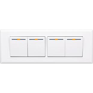 正泰开关插座 118型墙壁开关 NEW5G 四位 四开单控开关面板 正泰