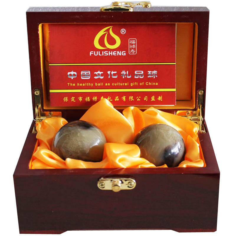 健身球手球牛角健身球六道木手球降龙木手球精装实木球牛角工艺品