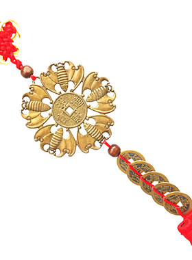 铜蝙蝠五福临门五帝钱家居饰品