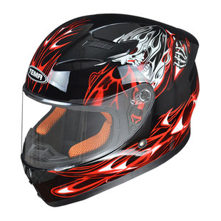 野马3C认证头盔电动摩托车全盔男大号4XXL揭面盔四季保暖冬盔防雾