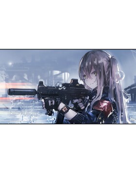 少女前线hk416UMP45超大鼠标垫电脑桌垫二次元动漫游戏锁边键盘垫