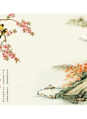衣柜装饰花开富贵贴画