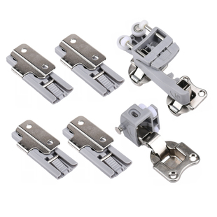 家具衣柜折叠门五金配件对折四折书柜推拉滑轮移门轮橱柜吊滑轨道