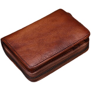 法缇斯钱包女短款真皮新款时尚简约两折皮夹手拿包多功能女士手包