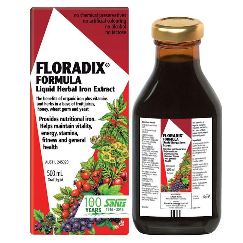 澳洲直邮 Floradix 德国铁元 孕妇儿童补铁补qi 500ml