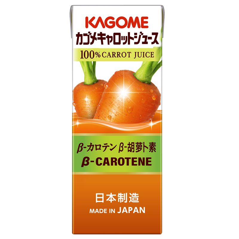 日本kagome可果美纯胡萝卜汁200ml蔬菜汁野菜生活营养无添加整箱