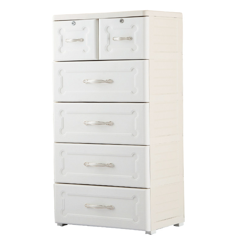 福强大号抽屉式收纳柜加厚宝宝衣柜儿童储物柜玩具整理柜客厅柜子