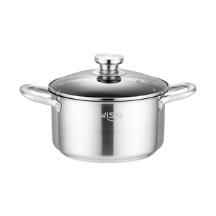 海发不锈钢热奶辅食奶锅不粘锅加厚复底煮面汤锅电磁炉通用小锅