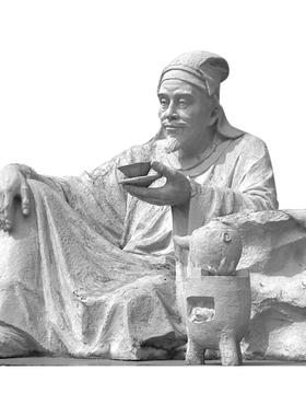 大型历史名人雕塑像陆羽园林景观