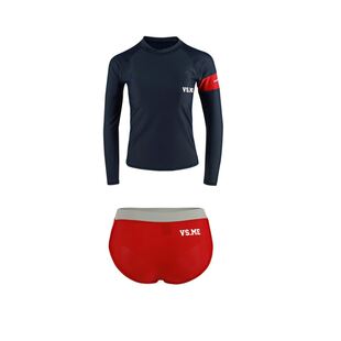 泰国潮牌分体三件套复古高腰林小宅比基尼少女泳衣温泉泳装bikini