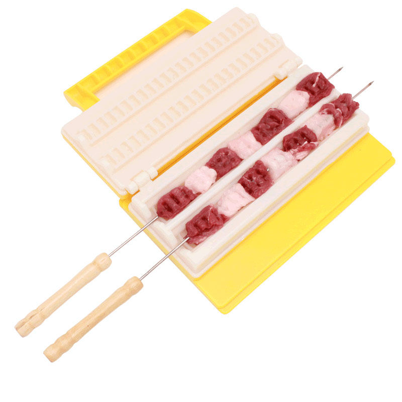 双排户外烧烤工具手动穿肉器