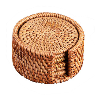 班意杯垫功夫茶具配件中式竹制茶杯垫茶道茶杯竹垫创意垫茶托套装