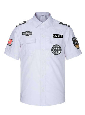 夏季薄款黑色短袖物业保安服