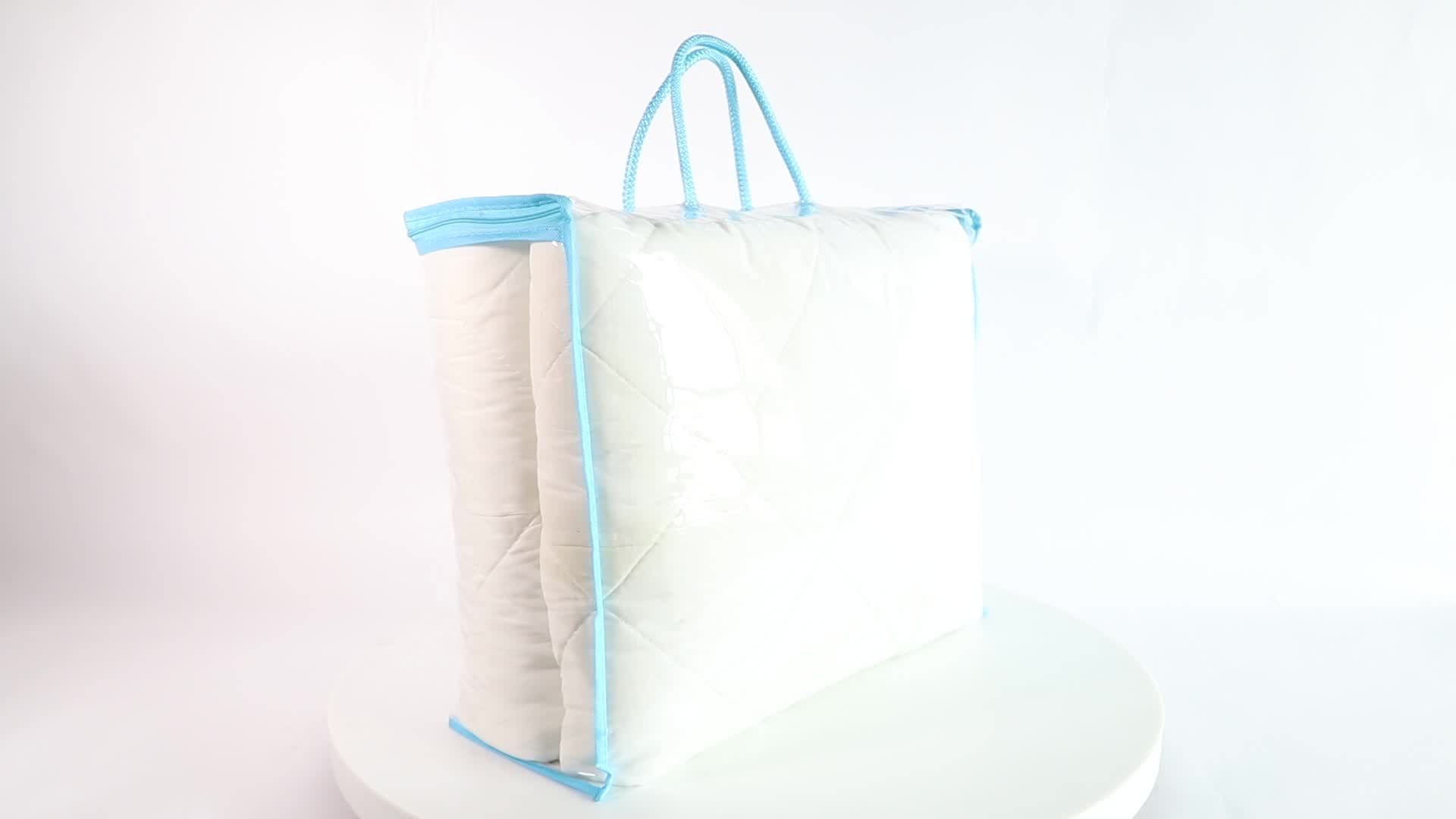 China Manufacturer Clear Vinyl Plastic Pvc Zipper Bedding Bags With Pvc Pocket For Blanket - Buy ...