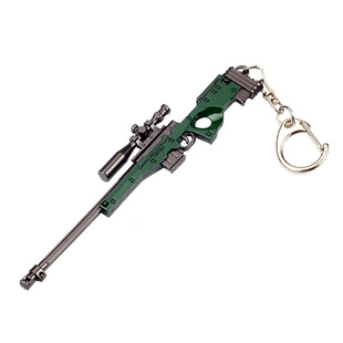绝地吃鸡求生三级头钥匙扣98k平底锅awm金属皮肤模型和平钥匙挂件