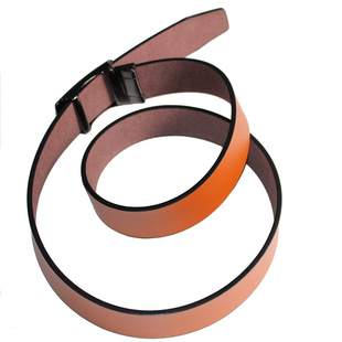 加长皮带男无牙扣复古仿皮包边航空腰带平滑无牙无孔无槽工作裤袋