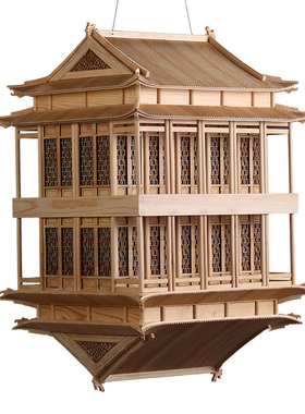 境泉仿古建筑模型售楼处中庭吊饰