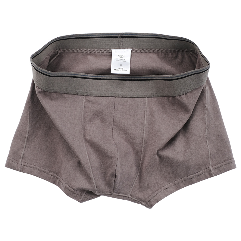 3条装白色内裤纯色男士内裤时尚简约男平角裤纯棉潮流四角裤透气