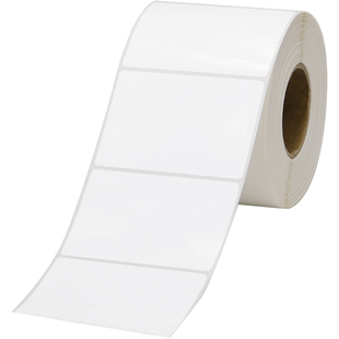 亮白PET标签纸70-85*30x35x40x45x50x55x60x75x80x85x90订做不干胶条码打印打标机二维码卷办公设备电器光面