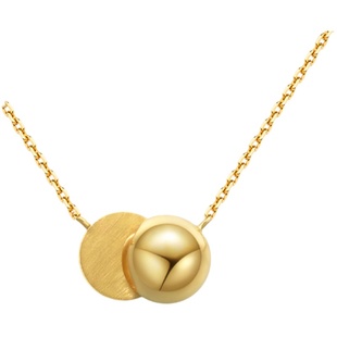 YIN隐「盈」系列旋转月相项链 18K金开合金豆锁骨链奢侈珠宝礼物