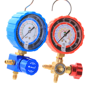 鸿森HS-466NAL/H新款冷媒单表金属旋钮加氟R22r410雪种压力表防震