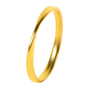 黄金戒指999足金莫比乌斯环细款情侣一对送女友按克实心纯金女男