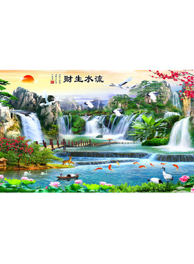蒙娜丽莎十字绣迎客松大幅风景