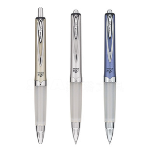 日本进口三菱uni防疲劳按动中性笔签字笔水笔舒适软握胶UMN-207GG学生作业考试书写黑高颜值按动水笔可换笔芯