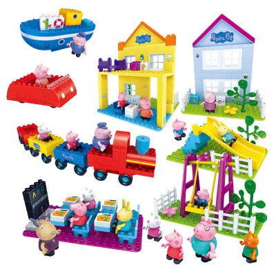邦宝拼装积木小猪佩奇一家3-6